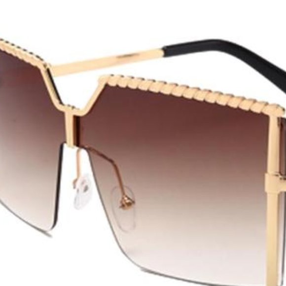 Oversized  Metal  Square Women's Sunglasses  UV400 - Picture 7 of 11